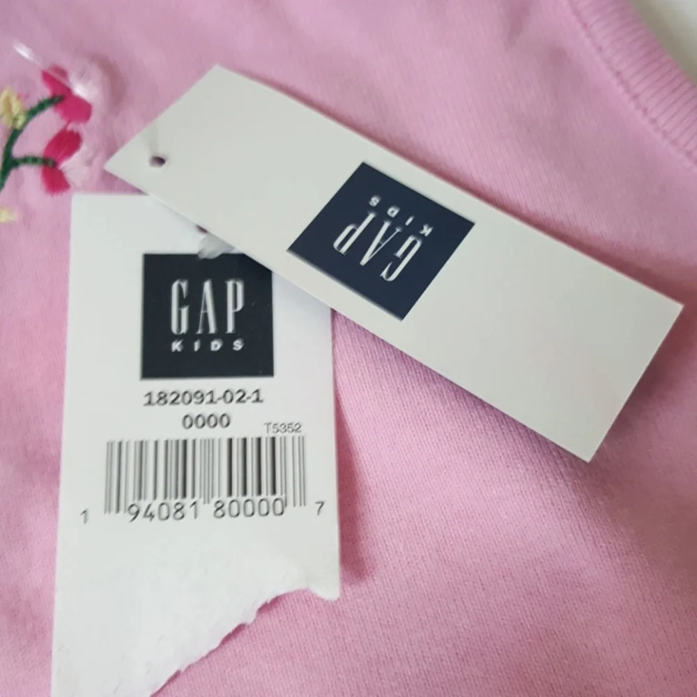 Girls GAP Pink Flowers & Beaded Neck Tank Top-XS 4